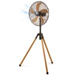 DOMO Ventilateur sur pied 45 cm 50 W Beige et noir