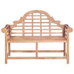 Vidaxl banc de jardin 136x63x102 cm teck solide