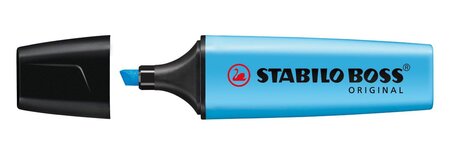 Surligneur boss original rechargeable pte biseautée 2-5 mm bleu stabilo