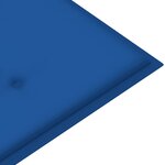 vidaXL Banc de jardin et coussin bleu royal 150 cm Bois de teck massif