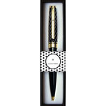 Stylo personnalisé initiale Black & Gold - Lettre N - Draeger