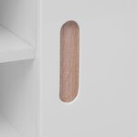 vidaXL Meuble TV MDF 150x35x48 5 cm Blanc brillant