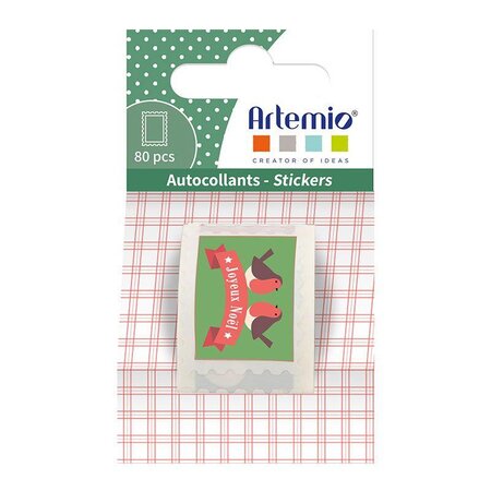 Rouleau Autocollants Foil Merry Xmas - 25X35 mm