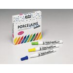 Boîte de 9 marqueurs p150 porcelaine pointe fine assortis pébéo