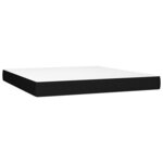 vidaXL Lit à sommier tapissier avec matelas Noir 180x200 cm Tissu