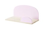 Lit simple rose + sommier + Chevet + Etagères 45cm/65cm + Coffre jouets + Barrière lit