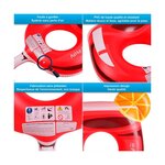 Bouée gonflable xxl et porte boisson gonflable pour piscine & plage - pack evasion cocktail passion