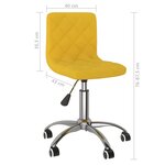vidaXL Chaises à manger pivotantes lot de 2 jaune moutarde velours