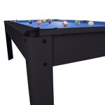 Billard américain harmony 6ft - 206 5 x 116 5 x 80 cm avec accessoires et plateau dînatoire - couleur noir