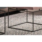 Rousseau Ensemble de table basse 2 Pièces Aron Métal Gris et rouille