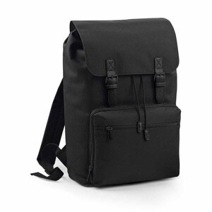 Sac à dos vintage avec compartiment pour ordinateur - BG613 - noir - noir