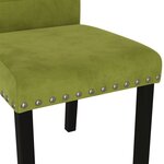 vidaXL Chaises à manger lot de 4 vert clair velours