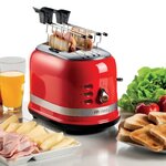 Ariete grille-pain à 2 tranches moderna 815w rouge