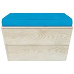 vidaXL Salon de jardin palette 3 Pièces avec coussins Épicéa imprégné