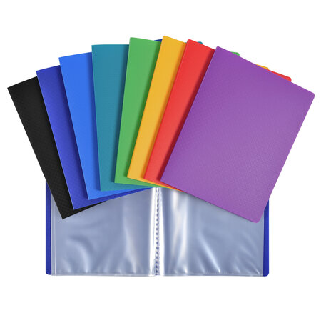 Protège-documents En Polypropylène Semi-rigide Opak 40 Vues - A5 Ou Écolier - Couleurs Assorties - X 10 - Exacompta