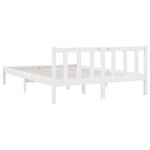 vidaXL Cadre de lit Blanc Bois de pin massif 160x200 cm