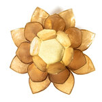 Porte bougie fleur de lotus or