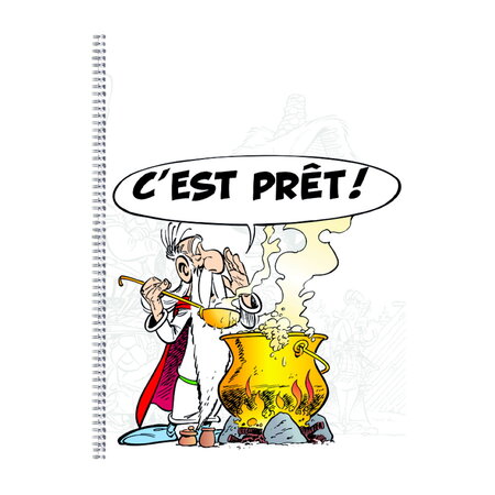Cahier à spirales a4 - 100 pages lignées - astérix et obélix - c'est prêt !