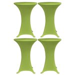 vidaXL Housses de table extensible 4 Pièces 60 cm Vert