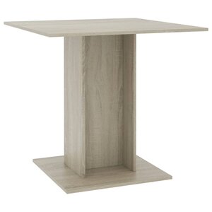 vidaXL Table à dîner Chêne sonoma 80x80x75 cm Bois d'ingénierie