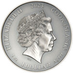 Pièce de monnaie en Argent 1 Dollar g 62.2 (2 oz) Millésime 2023 Norse Gods Plating FREYR