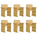 vidaXL Ensemble à manger de jardin 7 Pièces avec coussins pin imprégné