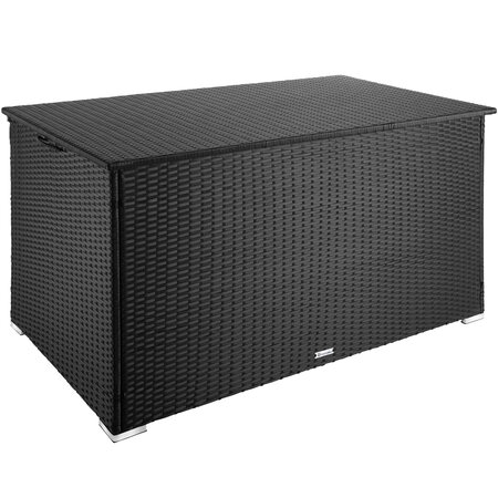 Tectake coffre de jardin oslo structure en aluminium 145x82 5x79 5cm - noir