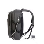 Sacoche hybride ordinateur portable - 5819 - gris - transformable en sac à dos