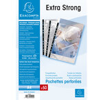 Sachet De 50 Pochettes Perforées Polypropylène Lisse Haute Qualité 9/100e - A4 - Cristal - X 20 - Exacompta