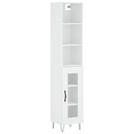 vidaXL Buffet haut Blanc 34 5x34x180 cm Bois d'ingénierie