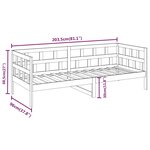 vidaXL Lit de jour bois de pin massif 90x200 cm