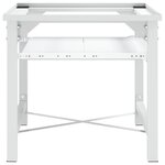 vidaXL Socle pour machine à laver avec étagère coulissante Blanc