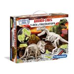 CLEMENTONI Archéo Ludic - T-Rex & Tricératops Phosphorescents - Science & Jeu