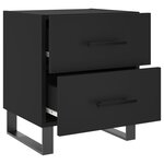 vidaXL Table de chevet noir 40x35x47 5 cm bois d’ingénierie
