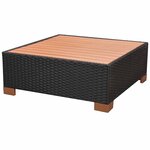 vidaXL Salon de jardin 8 Pièces avec coussins Résine tressée Noir