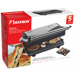 Bestron Gril à panini 750 W Argenté et noir Acier inoxydable APG150