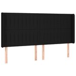 vidaXL Sommier tapissier avec matelas et LED Noir 180x200 cm Tissu