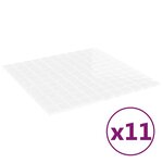 vidaXL Carreaux mosaïque 11 Pièces Blanc 30x30 cm Verre