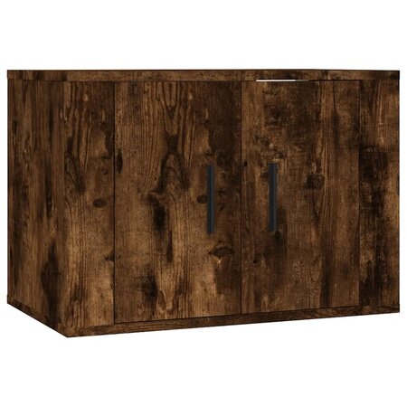 vidaXL Meuble TV mural Chêne fumé 57x34 5x40 cm