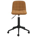vidaXL Chaises pivotantes à manger lot de 2 marron velours