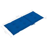 vidaXL Chaise à bascule avec coussin Bambou