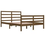 vidaXL Cadre de lit Marron miel Bois de pin massif 140x200 cm