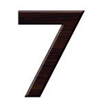 Numéro 7-Numéro adhésif pour boîtes aux lettres - Résine de 3 mm, hauteur environ 50 mm - Taurus (chêne foncé)