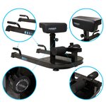 Squat machine fortius appareil de musculation multifonction 84 x 48 x 73 cm - 2 dossiers interchangeables et réglables