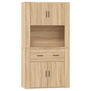 vidaXL Buffet haut Chêne sonoma Bois d'ingénierie