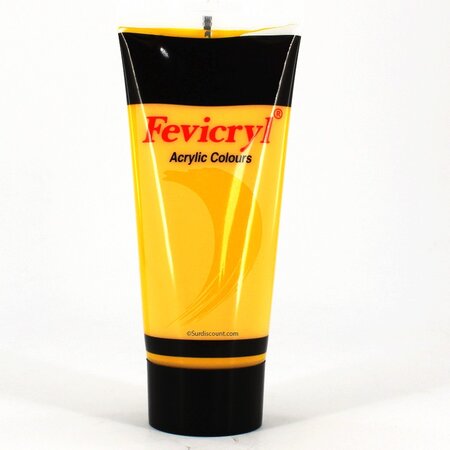 Peinture acrylique en tube jaune de cadmium moyen 200ml - amt
