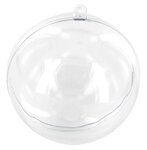 Boule en plastique cristal transparent 8 cm