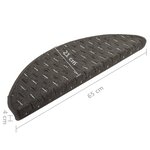 vidaXL Tapis d'escalier 15 Pièces Anthracite 65x21x4 cm