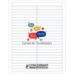 Carnet de vocabulaire 96 pages  format 17 x 22 cm CONQUERANT