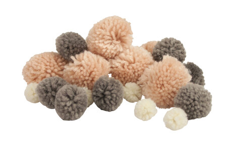 Pompon en laine pour guirlande Paris 15 à 25 mm 45 pièces